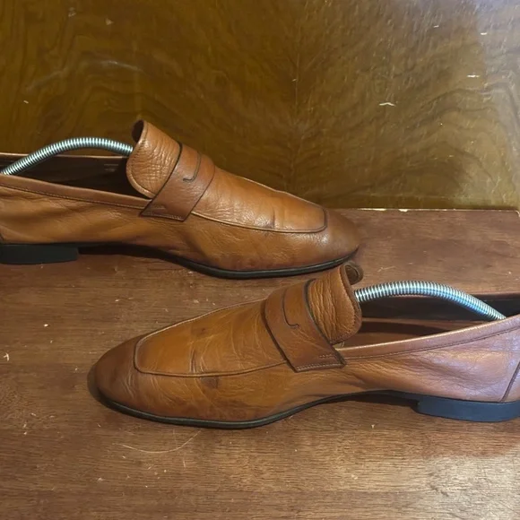 Berluti Lorenzo Kangaroo Leather Loafers